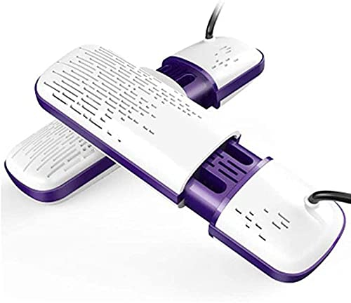 CJBHSD Secador de Zapatos con ozono para el hogar, secador de Botas, Zapatos húmedos, Calentador de pies eléctrico con Temporizador, Estante Ajustable, Calentador de Zapatos, Desodorante