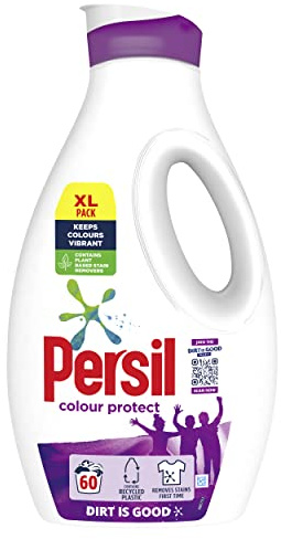 Persil Colour keeps colours bright Laundry Washing Liquid Detergent 100% recyclable bottle 60 wash 1.62 l