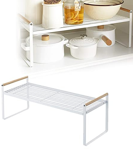 Jarshtime Estantería de almacenamiento para la cocina, 40 cm, estante de especias de pie, estante de cocina para encimera, armario de cocina, organizador, color blanco