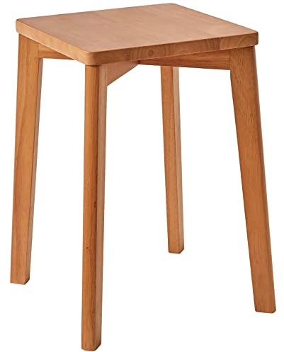 IBUYKE 4er Set Esszimmerhocker, Holzstapelstuhl mit Rutschfester Matte, Stapelhocker für Klassenzimmer, Ihrer Küche, Ihrem Speise- oder Home-Pub-Bereich Kirschholz RF-1502-4