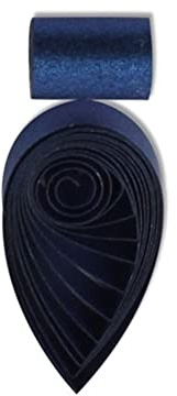 ODETOJOY Quilling-Papierstreifen, 5 mm, Rolle für Bastelarbeiten, Kartenherstellung, einfarbige Quilling-Streifen, Marineblau, 60 Stück