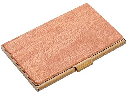 Visitenkarten Etui/Kartenetui Männliche und weibliche Geschäft High-End-kreativer Kartenkasten Edelstahl-Kartenhalter exquisite tragbare hölzerne Visitenkartenkasten Visitenkartenständer ( Color : 12