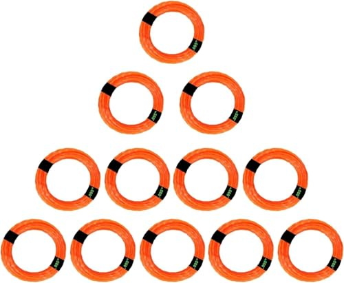 Eyoloty 12 Stück Universal Trimmerschnur Trimmerfaden Nylon 2,4mm x 56m Rasentrimmer Mähfaden,Für Motorsensen und Freischneider mit Fadenkopf,Quadrat Ersatz-Faden für Rasentrimmer Spulen