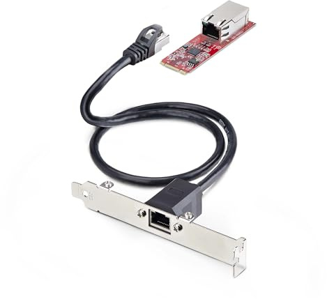 StarTech 1-Port 2.5GbE M.2 2280 NIC, Intel I225-V (MR12GI-NETWORK-CARD) | NBASE-T, PCIe Ethernet, Multi-Gigabit, 2, 5 Gbit LAN-Karte, Windows und Linux, RJ45