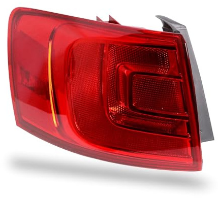Lathsy Tail Light Assembly Outer Compatible with 2011-2018 Volkswagen Jetta Left Driver Side Taillight w/o Rear Fog Lamp Replace 5C6945095D (Halogen Type)