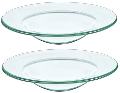 Baluue 2st Transparent Glasfat För Vaxvärmare Stabil Och Lättskött Skål För Aromatiska Oljor Och Vax För Te-ljus Hållare Och Aromalampor
