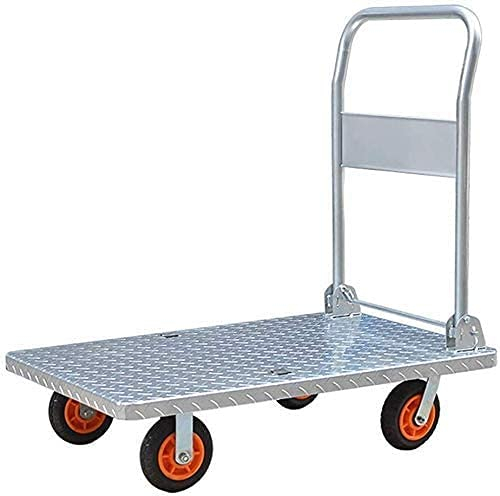 CCYENG Lagerregal-Plattform, kleine Stahl-Bodenwagen, Faltbarer beweglicher Boden mit rutschfesten Sicherheitsplatten, große Lastpolster, solide und langlebig, 70 x 5