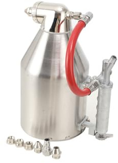 YILIKISS Trichterpistole Druckluft, 3,5L Spritzpistole Putzpistole mit 6 Düsen Tragbare Farbspritzpistole Putzlackierpistole Lackierpistole mit Edelstahlbecher, für Putz Möbel Gartenwand Decke
