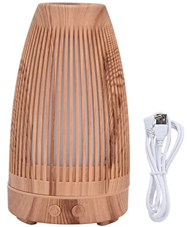 Diffusor für ätherische Öle, 100-200 ml Aromatherapie-Diffusor USB wiederaufladbarer Duftdiffusor Holzmaserung Aromadiffusor Luftbefeuchter für Home Spa