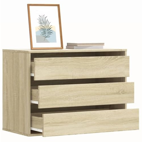 UJCHVHN Schränke & Aufbewahrung, Kommode, Eckkommode, Sonoma-Eiche, 80 x 41 x 58 cm, Holzwerkstoff