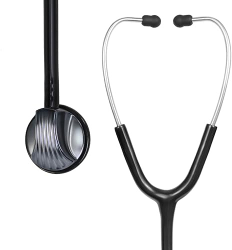 SCIAN Stethoskop Einkopf Kardiologie Stethoskope für Krankenschwestern, Ärzte und Krankenpflegeschüler, ideal für Blutdrucküberwachung Home Diagnostics Medizinische Versorgung, Neu schwarz