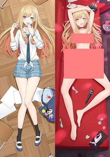 JNLIFT Anime Kissenbezug für My Dress-Up Darling,Anime Pillowcase Hochwertiges Full-Body Umarmungskissen Bezug,Body Kissenbezug Seitenschläferkissen Bezug,2WT-50x160CM