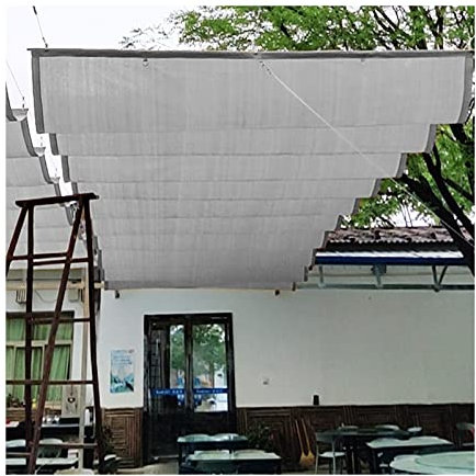 Toldo retráctil para pérgola al aire libre, toldo de vela para patio, jardín, bloqueo UV, techo colgante, tela ondulada, pérgola con techo retráctil