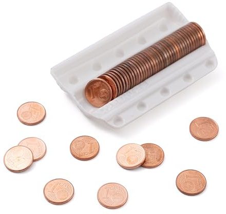 Blister Monedas. Pack 160 y Pack de 100 Unidades por Moneda, Contador de Monedas, Clasificador de Monedas, Organizador de Monedas, Funda de Monedas, Céntimos y Euros. (1 CENT, PACK 100)