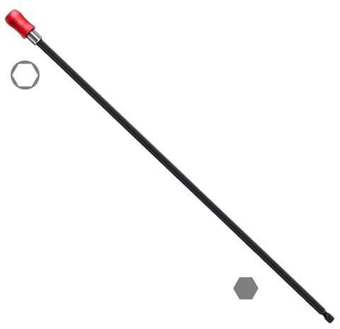 lmoikesz Rallonge de foret flexible avec porte-embout pour visseuse à percussion, rallonge de foret en acier inoxydable, porte-embout pour tournevis en métal, 400 mm