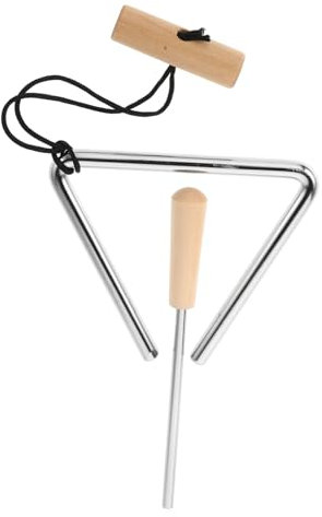 YARNOW 5 Triangle Cloche De Dîner Triangulaire Instrument De Timbales Instrument à Percussion Khaki Le Fer