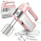HaooAir 450W Electric Hand Mixer, 5 Speed Handheld Mixer with Scale Cup Storage Case, 5 Stainless Steel Accessories, Turbo Boost, Eject Button, Kitchen Mixer Food Mixer for Baking