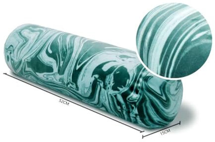 EasySpeed Cojín Cilíndrico Multiuso, Almohada Rollo Cervical para Dormir, Bolster para Yoga, Relajación, Estiramientos, Soporte para Cuello, Espalda, Piernas, 52x15 cm,Azul