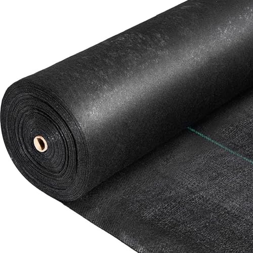 Membrana antimaleza - Tela de Barrera antimaleza Premium para parterres, geotextil paisajístico, Base Resistente, tamaño: 0,9 x 91 m/3 x 300 pies