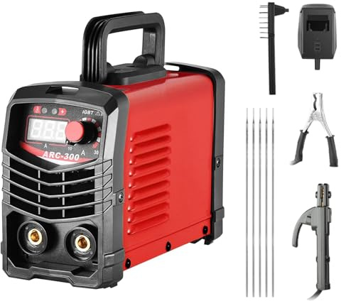 Poste à Souder Arc Portable ARC-300, Onduleur IGBT 230V Poste à Souder à Électrode avec Écran LCD Numérique, Station Soudage Arc Compact pour Bricolage, Réparation Automobile