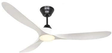 CasaFan Ventilateur de plafond 315268 Eco GENUINO-L avec lumière 152 cm pales noires moteur blanc