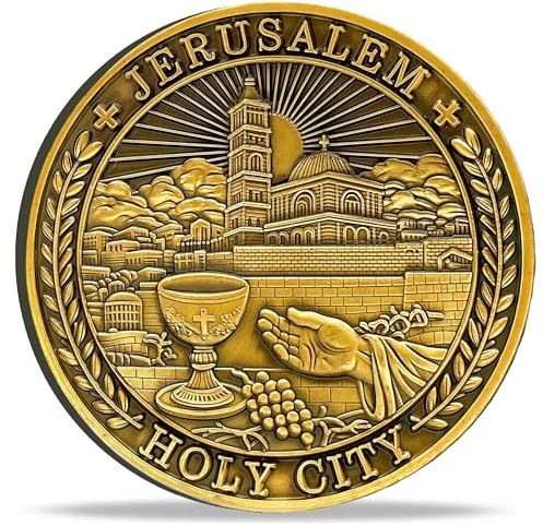 Jerusalem Holy City Coin with Psalms 18:2 - Christian Religious Commemorative Medallion for Faith, Prayer & Spiritual Gifts