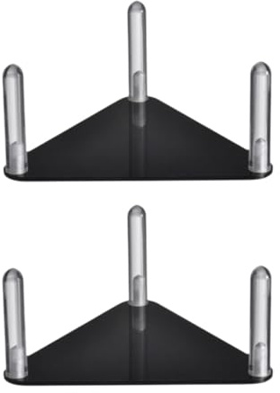 predolo Soporte Acrílico para Pelotas, Estante de Almacenamiento para Pelotas Deportivas, Vitrina para Baloncesto, Soporte para Recuerdos de Voleibol Y Bolos, Negro, 2 Piezas