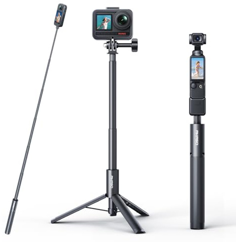 AKASO Perche à Selfie Invisible et Trépied 120cm (47.2) pour Caméra Sport | Compatible avec Insta360 X5, X4, X3, Ace Pro, DJI Osmo Action, Pocket 3, GoPro Hero 13, 12, 11, AKASO 360, EK7000, V50X etc.