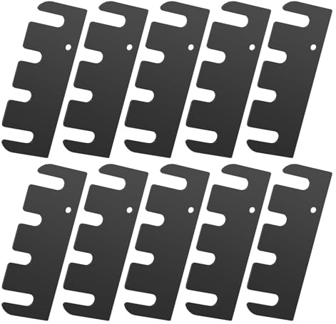 Arandelas de bisagra de puerta – Espaciadores de bisagras de PVC | Separadores ajustables para puertas, 10 unidades, 10,2 cm, placas de ajuste de acero inoxidable resistentes a la corrosión de 0,03