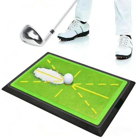 Golfgungmatta för exakt bollstrykning och feedback, robust träningsmatta med halkfri bas för nybörjare, avancerade och barn