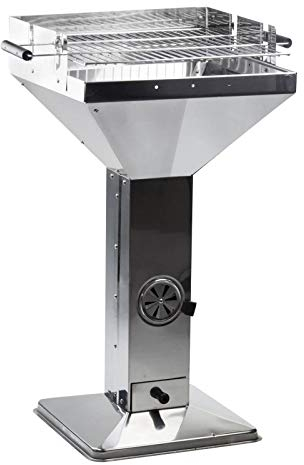 DEMA Säulengrill Madeira – Robuster Edelstahl-Grill im modernen Design, ideal für Garten, Terrasse und BBQ-Partys, einfach zu bedienen und langlebig