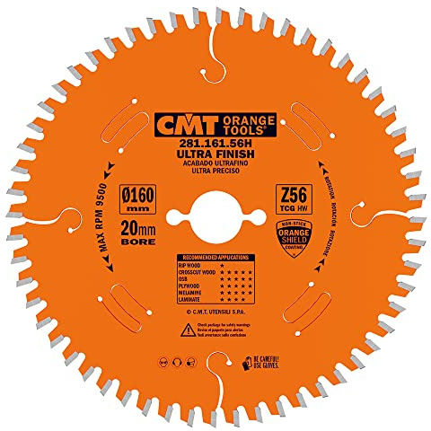 CMT ORANGE TOOLS 281.161.56H - KREISSÄGEBLATT HW 160X2.2/1.6X20 Z56 TCG -3°NEG