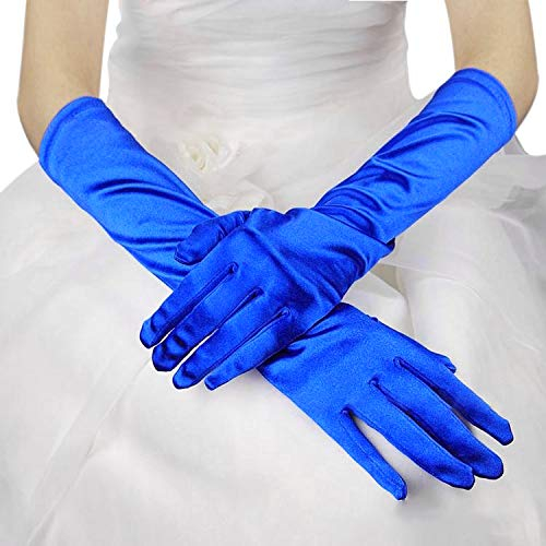 Handschuhe Damen Satinhandschuhe Abendhandschuhe Satin Opera Hochzeit Fest Party Braut Karneval Handschuhe 1920er Stil Handschuhe Mehrere Farben Erwachsene Ellenbogen Halloween Kostüm Tanzhandschuhe