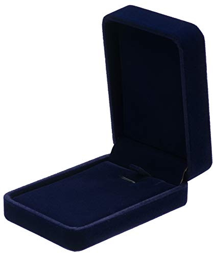 POKOFO Boîte en velours classique pour pendentif de collier, boîtes cadeaux bijoux, 10 x 7 x 3.4 cm / 4 x 2.8 x 1.4 inches