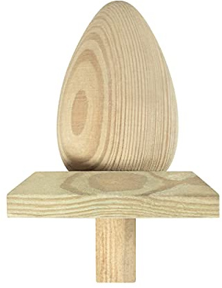 3 x PFOSTENKAPPE  BIRNE/EI  HOLZ IMPRÄGNIERT 80 x 80 MM