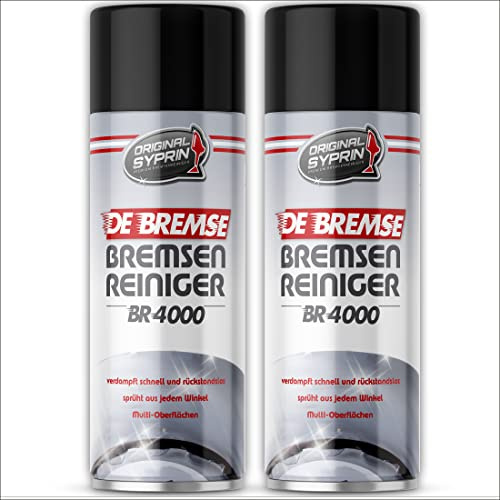 SYPRIN Original Bremsenreiniger eignet Sich für alle Arten von PKW & LKW- Scheibenbremsen, Ketten, Motorradbremsen mit intensiver Power & schneller Verdunstungsformel 2x500ml | Für alle Arten von PKW & LKW-Scheibenbremsen, Ketten, Motorradbremsen, Intensive Power & schnelle Verdunstungsformel, 2x500ml