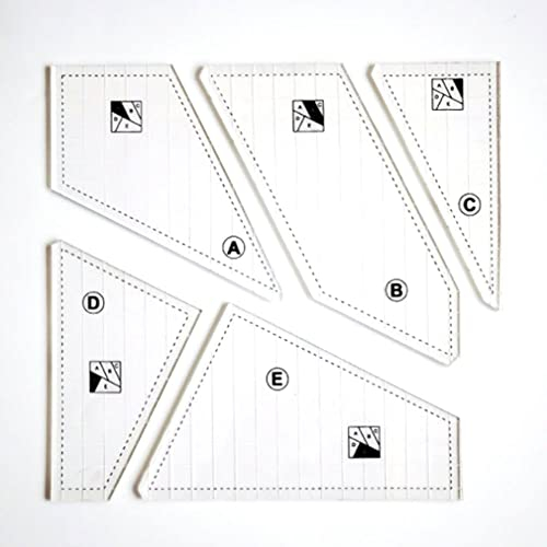 Nähen Lineal Kit, Patchwork Lineal Werkzeug Nähschablone Quilting Lineal Set Quiltvorlagen Acryl DIY Nählineal Quiltvorlagen zum Nähen von Prägeformen