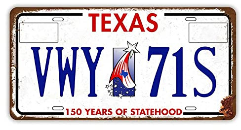 Panguru Number Plate Replica Best Plate Award Winner Embossed Metal Number Plates Props Car Number Plate 12 x 6 (1995 - Texas)