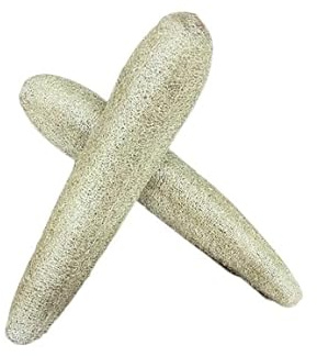 2 unidades de esponjas naturales de luffa de tamaño completo – longitud de 35 a 45 cm // Producto natural // Producto vegetal // Múltiples usos
