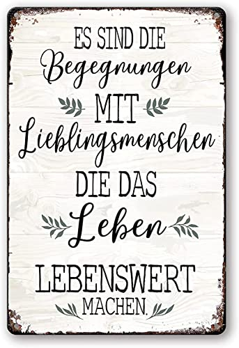 Blechschild Sprüche Metallschild Schilder funny Schild Retro Poster Blechschild Schilder Garten Wandschild Freundschaft Geschenke Wand Deko(20 x 30 cm)