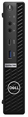Dell OptiPlex 7000 7080 Desktop Tiny Mini Micro MFF Small Computer Business PC i5 10th Gen 10500T Hexa core 16GB RAM 256GB NVMe M.2 SSD Windows 11 Pro - (Renewed)