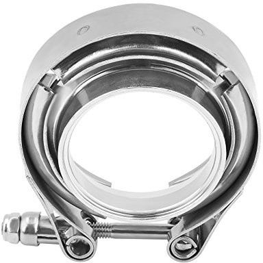 Brida De Abrazadera De Banda En V, Kit De Brida De Abrazadera De Banda En V De 2,0 Pulgadas Para Bajantes De Escape Turbo De Acero Inoxidable(2.5inch)
