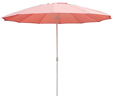 Parasol rond extérieur de 2,17 m, mât de parapluie en fer, réglable en hauteur, parapluie de jardin/antipluie/pare-soleil, pour pavillon/balcon/terrasse/table basse/parasol de plage good