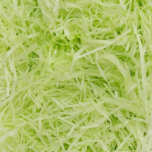 500 g grönt strimlat silkespapper, grönt strimlat papper för korg, presentask, idealisk korgfyllning och presentförpackning fyllmedel