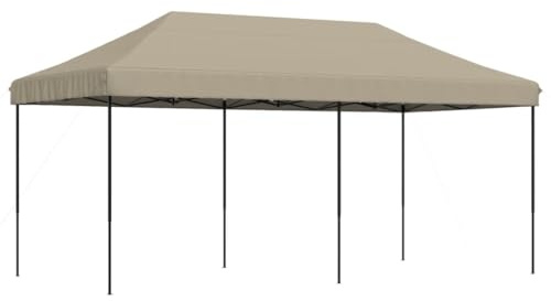 vidaXL Tenda da Festa Pieghevole Pop-Up Tortora 580x292x315 cm, Tenda, Tenda a baldacchino, tettoia per Gazebo, Tenda Gazebo, Tenda da Giardino