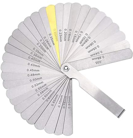 Spessimetro, spessimetro a lama, spessimetro in acciaio inox, acciaio al manganese 65, per assemblaggio meccanico, 0,04-0,88 mm