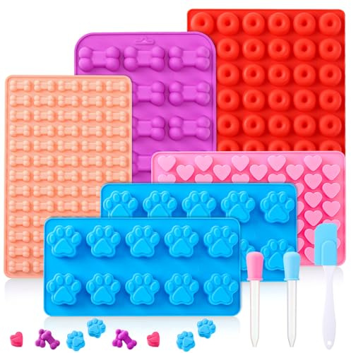 dusaniyali 9 Stück Silikon Backform Hundekekse Set | Backmatte Hundekekse, Backmatten für Hundeleckerlies, für DIY Hundekekse, Schokolade, Süßigkeiten, Kekse