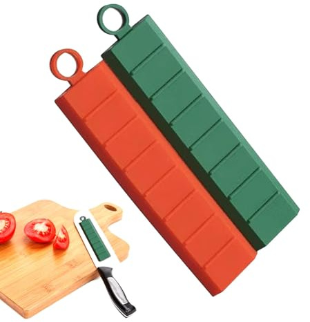 Affettaverdure in silicone antiaderente, 2 pezzi per tagliare verdure antiaderenti, design magnetico, strumento da cucina per verdure, patate, cetrioli, carote e frutta