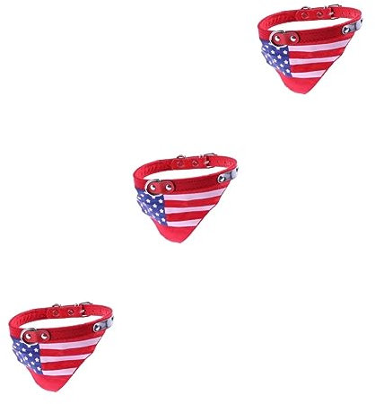 BESPORTBLE 3stücke Hundehalstuch Im Dreieckigen Design Verstellbares Hundehalsband Aus Pu Xs Rot Für Stylisches Aussehen Und Hohen