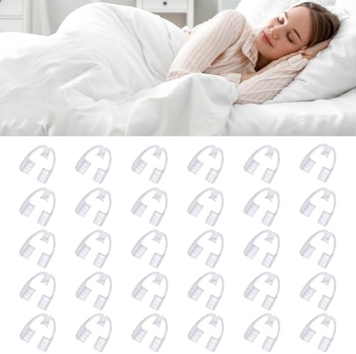 30 Stück Nacht-Mundschutz-Bandage, bequeme Passform, Zahn-Mundschutz zum Schlafen in der Nacht, flexible Passform für die meisten erwachsenen Zähne (30 Stück)